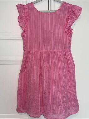 Crewcuts Pink Ruffle Sleeve Casual Dress